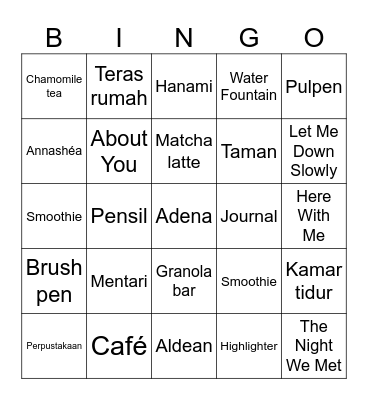 Eudora Svanja Khiel! Bingo Card