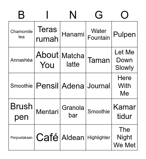Eudora Svanja Khiel! Bingo Card