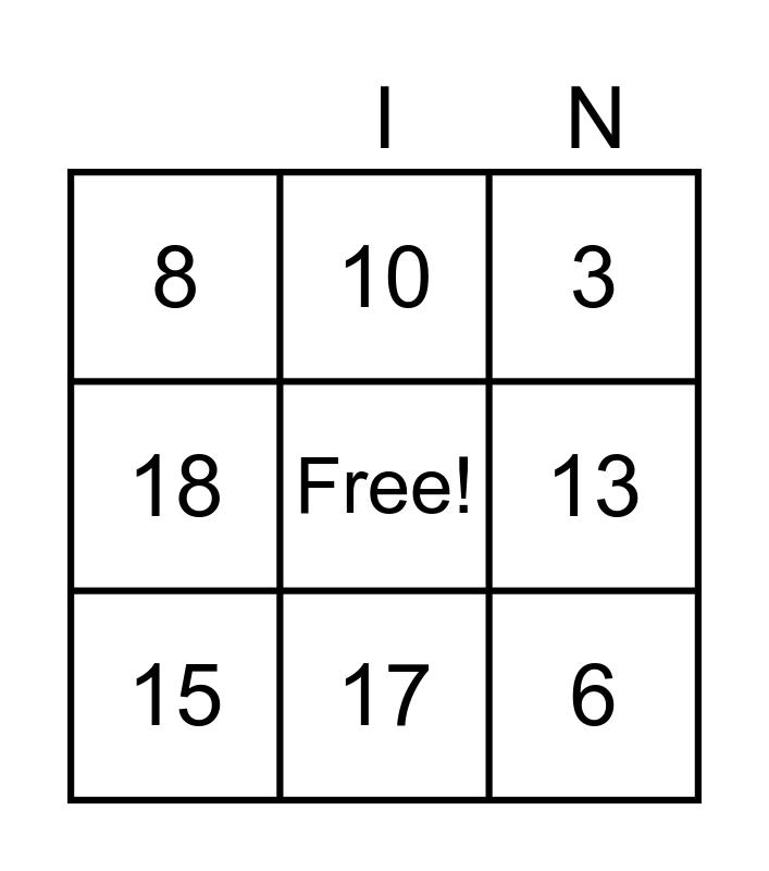Numbers 1 20 Bingo Card numbers-1-20-bingo-card