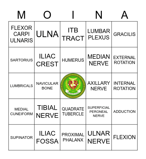BINGO (MOINA EDITION) Bingo Card