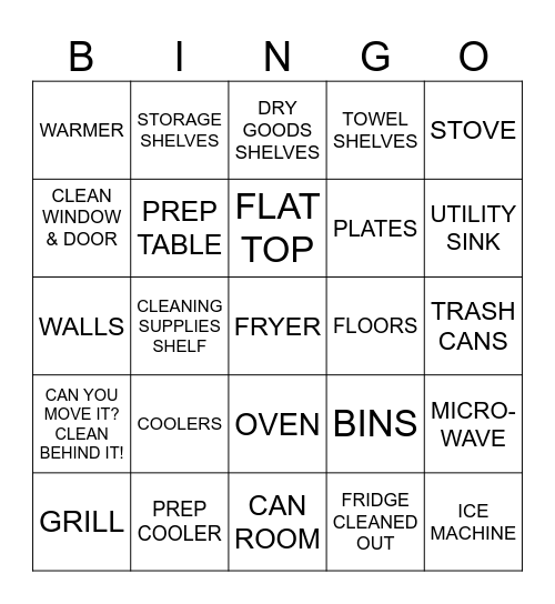 KITCHEN AND BEYOND Bingo Card