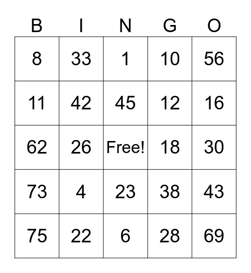 Sunday Brunch Club Bingo Card
