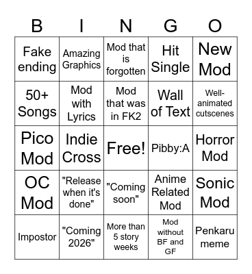 Funk Kast 3 Bingo Card