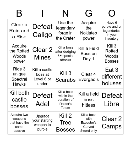 Bingo Brawlers Bingo Card
