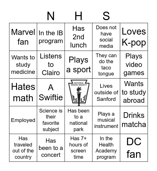 Get to know your team! Bingo Card