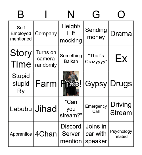 Honkler Bingo Card