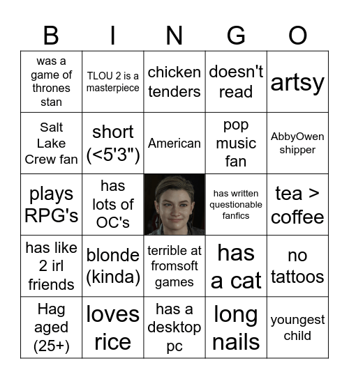 AbbyStanAccount Bingo Card