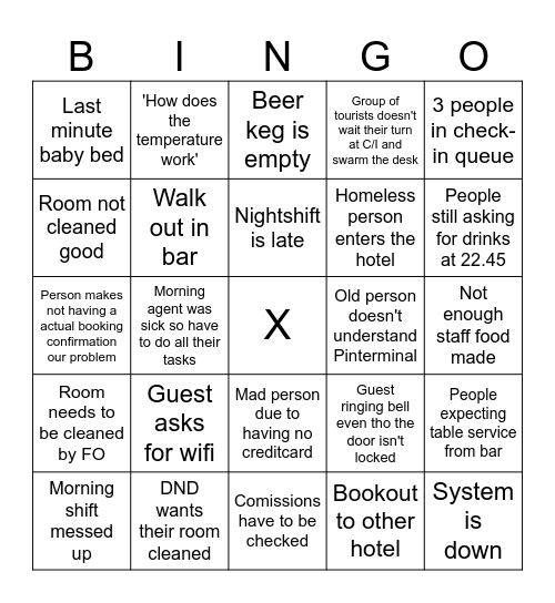 TerrorShift Bingo Card
