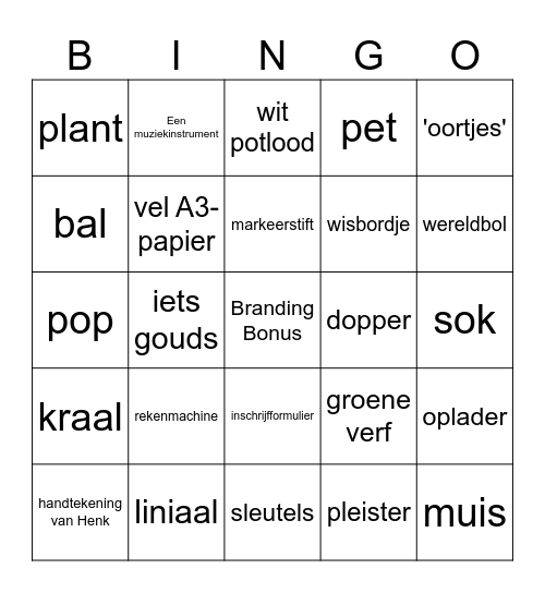 De Brute Branding-Bingo! Bingo Card