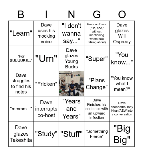 Dave Meltzer Bingo II Bingo Card