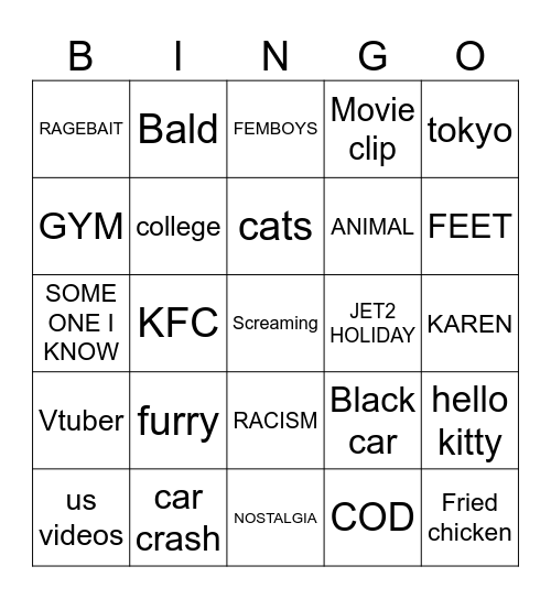 IG bingo Card