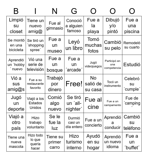 Back to School Bingo - Edición Verano 2025 Bingo Card