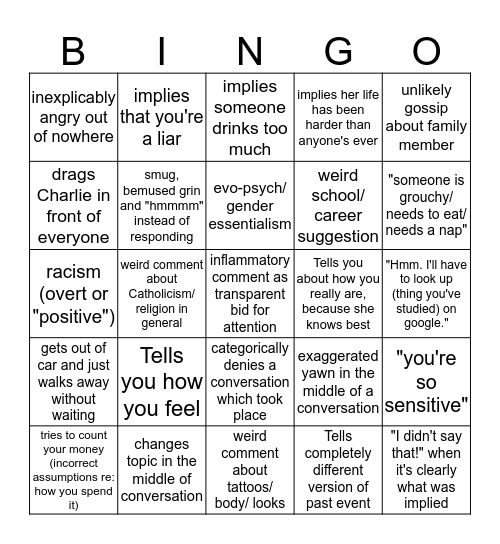 Christmas Bingo Card