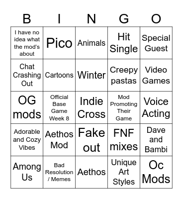 Funk Kast 3 Bingo Card