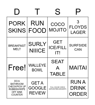 SERVER BINGO Card