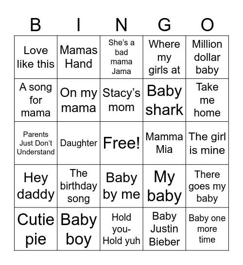 Brandon & Jordyn Bingo Card