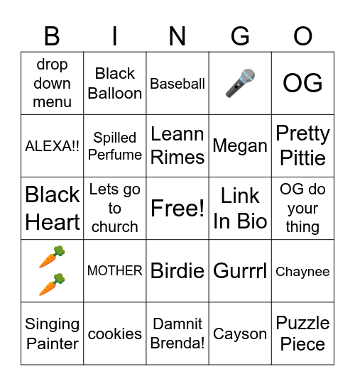 Painted Beauty 2.0 Bingo Card