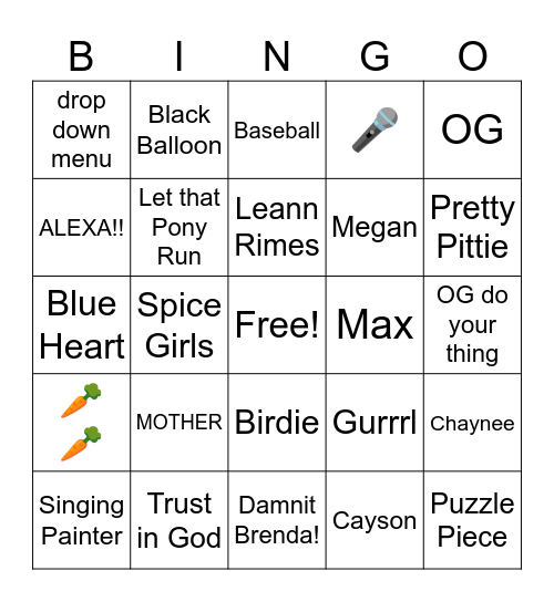 Painted Beauty 3 Bingo Card