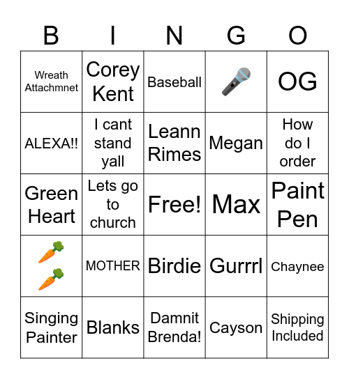 Painted Beauty 5 Bingo Card