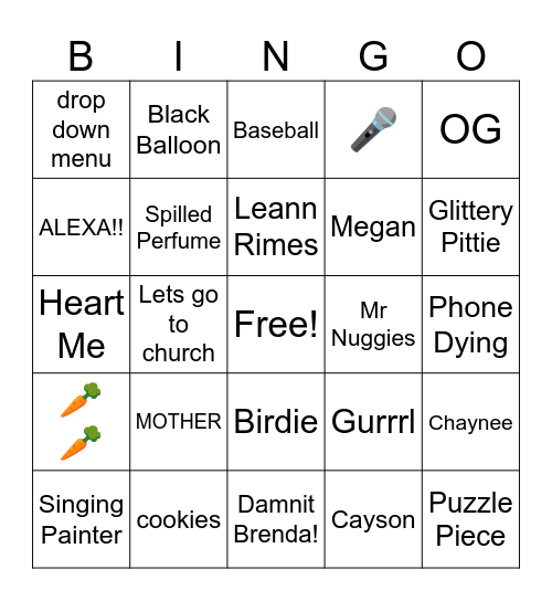 Painted Beauty 7 Bingo Card