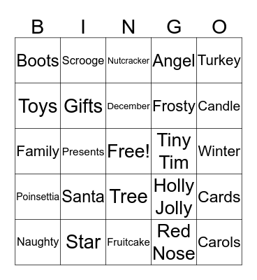 Christmas Bingo Card