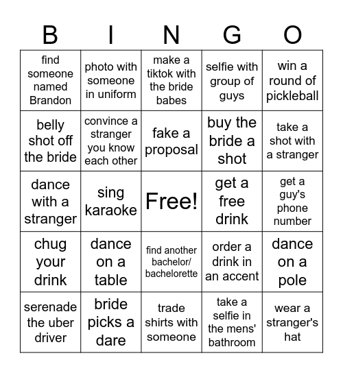 Bach Bingo Card