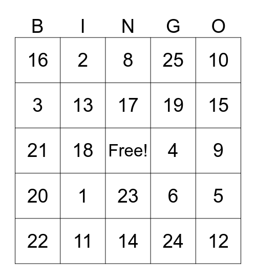 Welcome First-Years!! Bingo Card