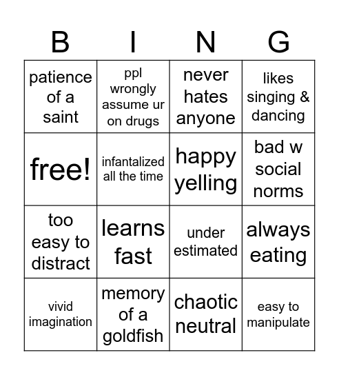 gir kinnie Bingo Card