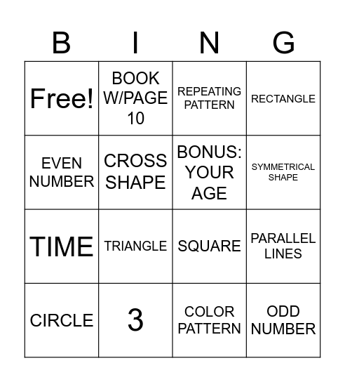 SCAVENGER HUNT Bingo Card