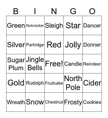Christmas Bingo Card