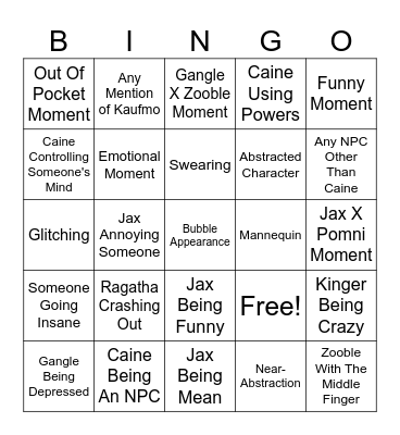 TADC BINGO Card