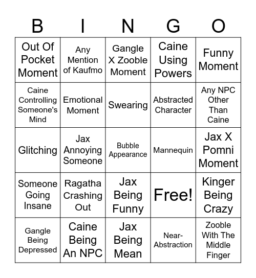 TADC BINGO Card