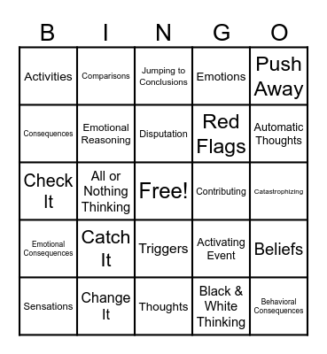 CBT Bingo Card