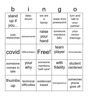 bingo Card