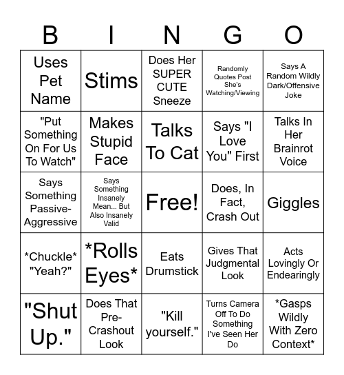 Rem Bingo Card