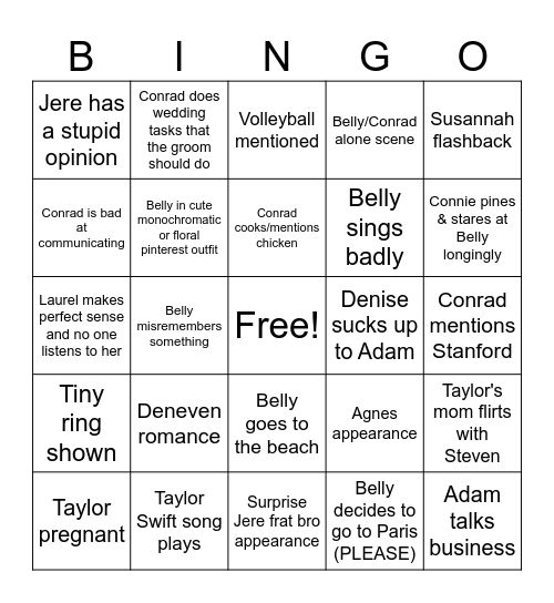 TSITP EP7 Bingo Card