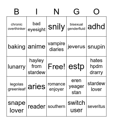 lucy bingo Card