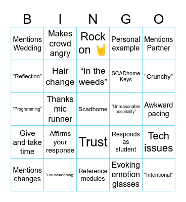 Ange Bingo Card