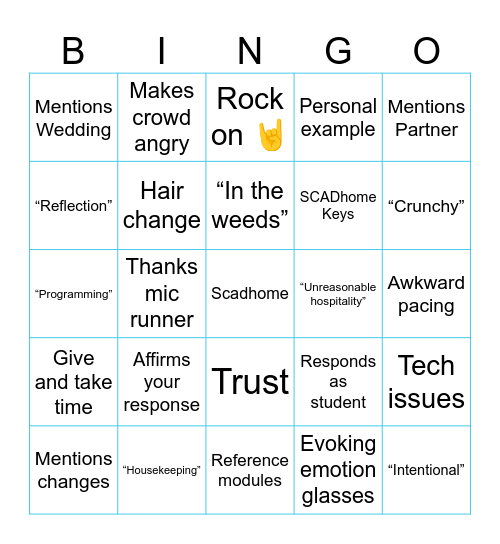 Ange Bingo Card