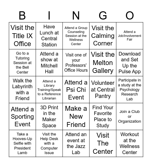 Blueprint BINGO Card