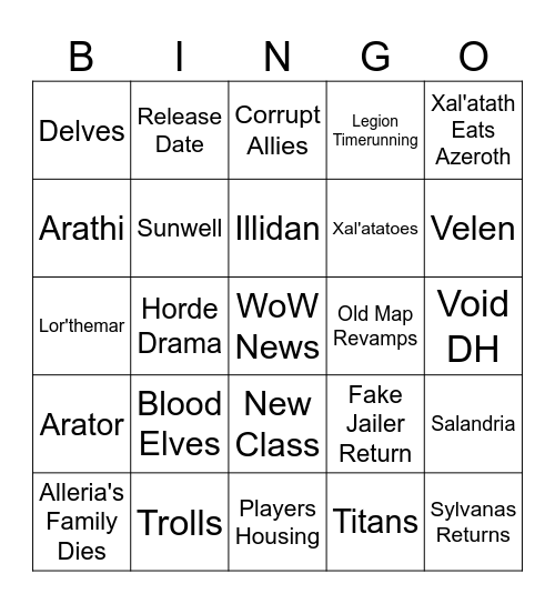 Midnight Bingo Sheet Bingo Card