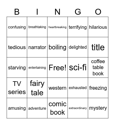 Brilliant Books Bingo Card