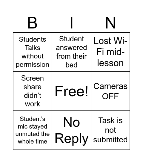Bingo Card