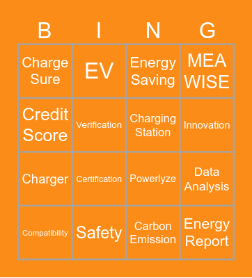MEA WISE Bingo Card