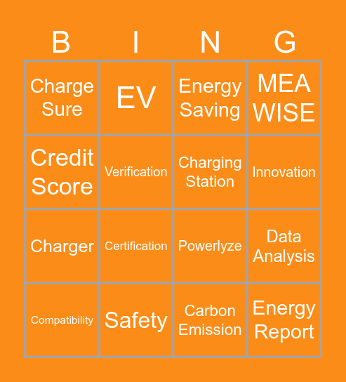 MEA WISE Bingo Card