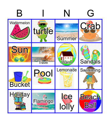 Fun in the Sun Bingo Card