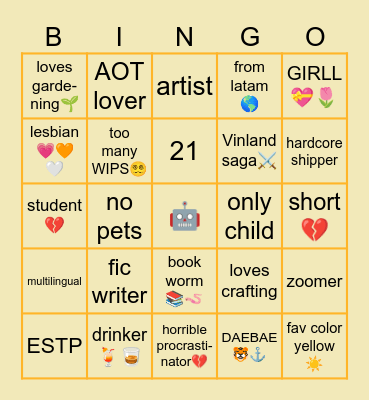 🤖bot bingo🤖 Bingo Card