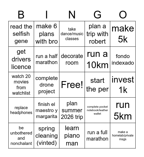 Bingo Card