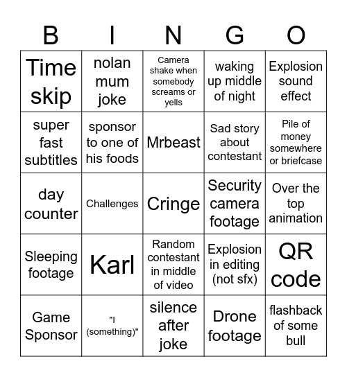 Mr ball bingo Card