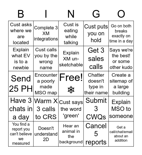 CS BINGO! Bingo Card